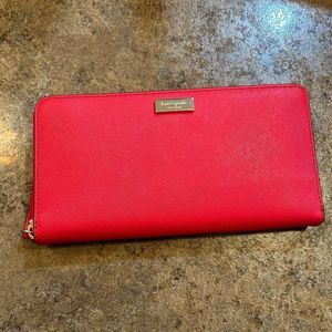 NWT Kate Spade New York Large Wallet Red